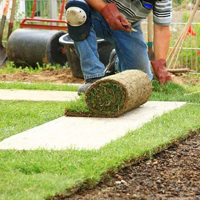 turf being layed